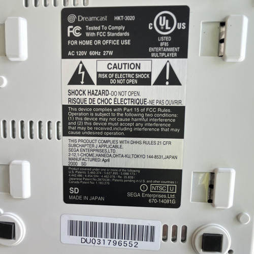 Sega dreamcast hkt 3020 white - dreamcast,