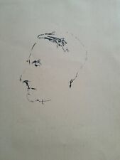 rare lithographie originale Olivier Debré Portrait dédicace à l'ence
