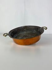 Sublime petite Casserole en Cuivre avec poignées en laiton, Art de la Table