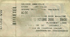 RARE / TICKET DE CONCERT -