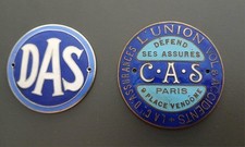 Lot 2 Anciennes Plaques Émaillées, Calandre Voiture, Automobilia , 24h du Mans.