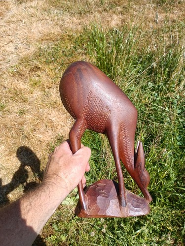 Sculpture antilope bois - en,