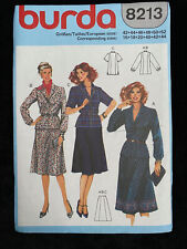 Patron couture Burda vintage n° 8213 ensemble chemisier chemise jupe T 42 à 52