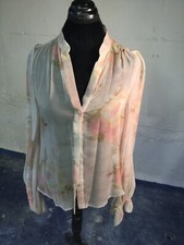 Haute Hippie Silk Gossamer Blouse with added Cami M NWT