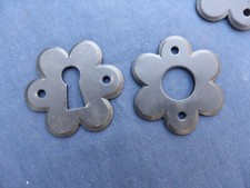 2 pièces Rosace poignée Entrée serrure Fer noir Porte Diamètre 4,3 cm