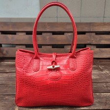 Longchamp Roseau Croco Leather