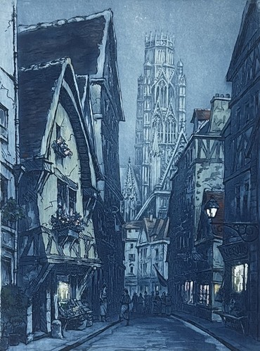 Rouen rue damiette gravure - rue,
