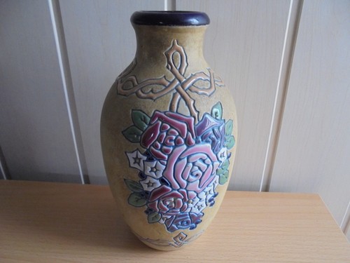 Vase ancien amphora émaillé - vase,