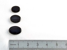 Lots " pierres précieuses" 10 Onyx noir ovale , biseauté, naturelle