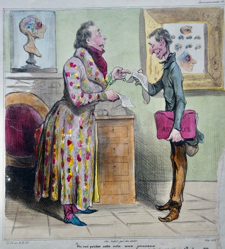Daumier lithographie couleur - ,