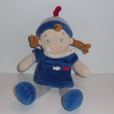 Doudou Poupée Mots d'enfants - Bleu 