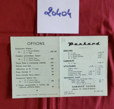 N° 20404  / PANHARD  / dépliant tarif n°29 du 29 aout 1961
