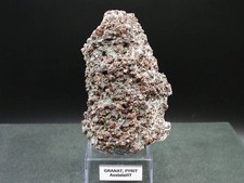 GRENAT + PYRITE - VALLÉE D'AOSTE, ITALIE - 5,5 x 8 cm - 179 g avec socle