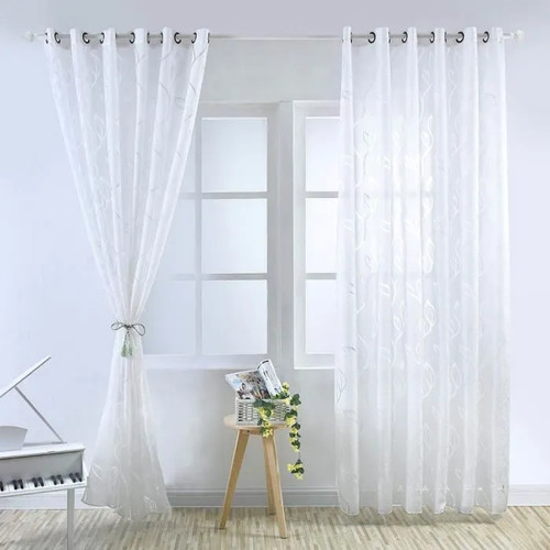 Rideau voilage doux blanc - rideau,