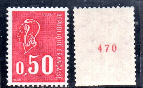 France timbre 1664b rouge - france.timbre,