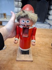 CASSE NOISETTE PERE NOEL BOIS POLYCHROME NUTCRACKER  GERMANNY ERZGEBIRGE.