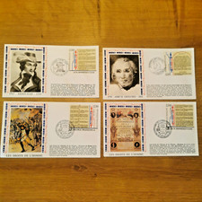 ⭐ FRANCE 4 Enveloppes A.M.I.S FDC Bicentenaire Révolution 1989 Timbre 1er Jour ⭐