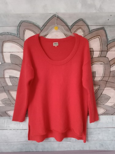Pull laine femme only - laine, rouge