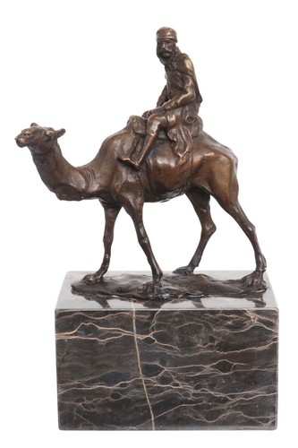 Statue bronze chameau - statue,