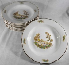 SERVICE DE 12 ASSIETTES CREUSE VIEUX MARSEILLE EN FAIENCE DIGOIN SARREGUEMINES 