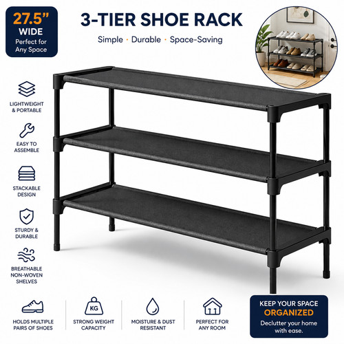 Shoe rack non - 27.5in, 3