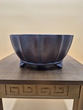 Pot à bonsaï 19 x 19 x 9,5 cm brun-rouge