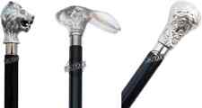 Canne de marche tête de lion