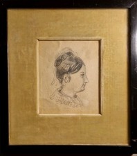 Ancien Dessin Mine Portrait