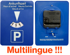 Disque de stationnement parking avec horloge pour zone bleue - MULTILINGUE
