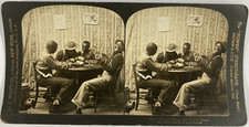 White, Genre Scene, Poker, A Straight Flush, stereo, 1905 Vintage stereo card 