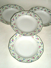 PORCELAINE de LIMOGES  ART DECO 1930 -BETOULE & LEGRAND- 4 ASSIETTES Creuses