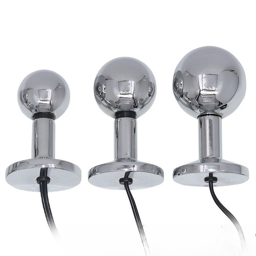 Stainless steel anal plug - steel,