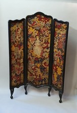 Ancien Paravent Trois Panneaux