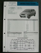 Fiche technique automobile carrosserie SKODA FABIA COMBI