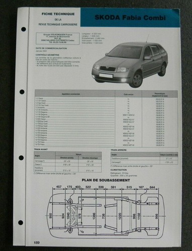 Fiche technique automobile
