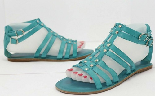 San marina sandales cuir vert - sandales,