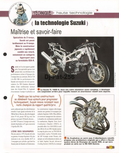 Fiche moto technique suzuki - fiche,