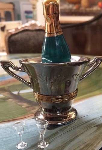 Limoges champagne bottle - champagne,