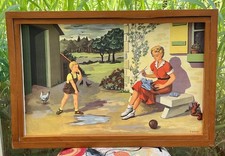 ancien affiche scolaire rossignol poucet lecture 4