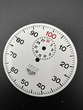 Cadran de chronographe Heuer SAVIC décimal Nos Neuf de Stock