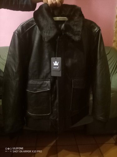 Blouson cuir col amovible - blouson,