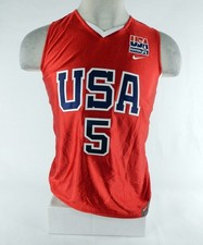 Maillot De Basket Émis Par L'Équipe USA #5 Rouge Des Années 2000 M DP70481