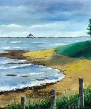 Tableau peinture huile Marine