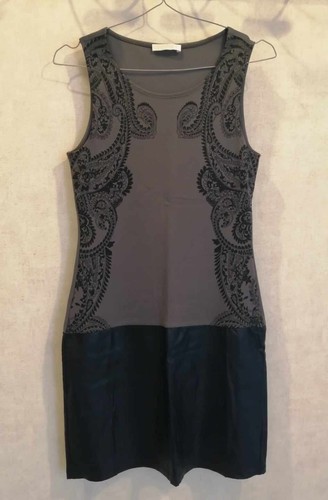 Robe strech grise noire t34 - strech, et