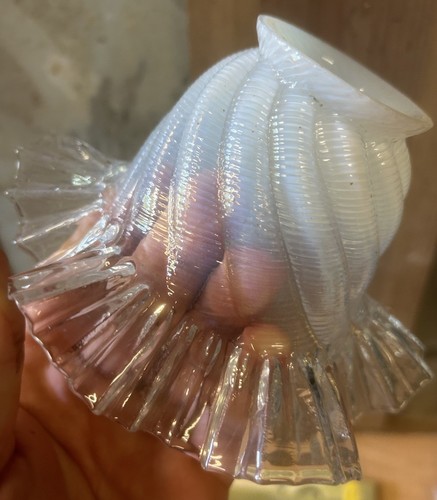 Tulipe globe opaline ancien - tulipe,