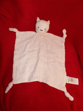 Doudou Plat  Chat Lange Rose
