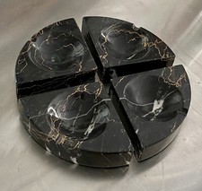 Ensemble de 4 Cendriers En Marbre Par Angelo Mangiarotti Années 70