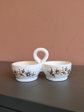 Pot sel et poivre en porcelaine Badonviller France style provençal vintage