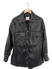 BERSHKA Veste en cuir