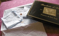 Drap + 2 taies avec BRODERIES